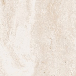 Beige Bodenfliese in Travertin Optik, 60x60 cm, aus Feinsteinzeug für Innenräume.