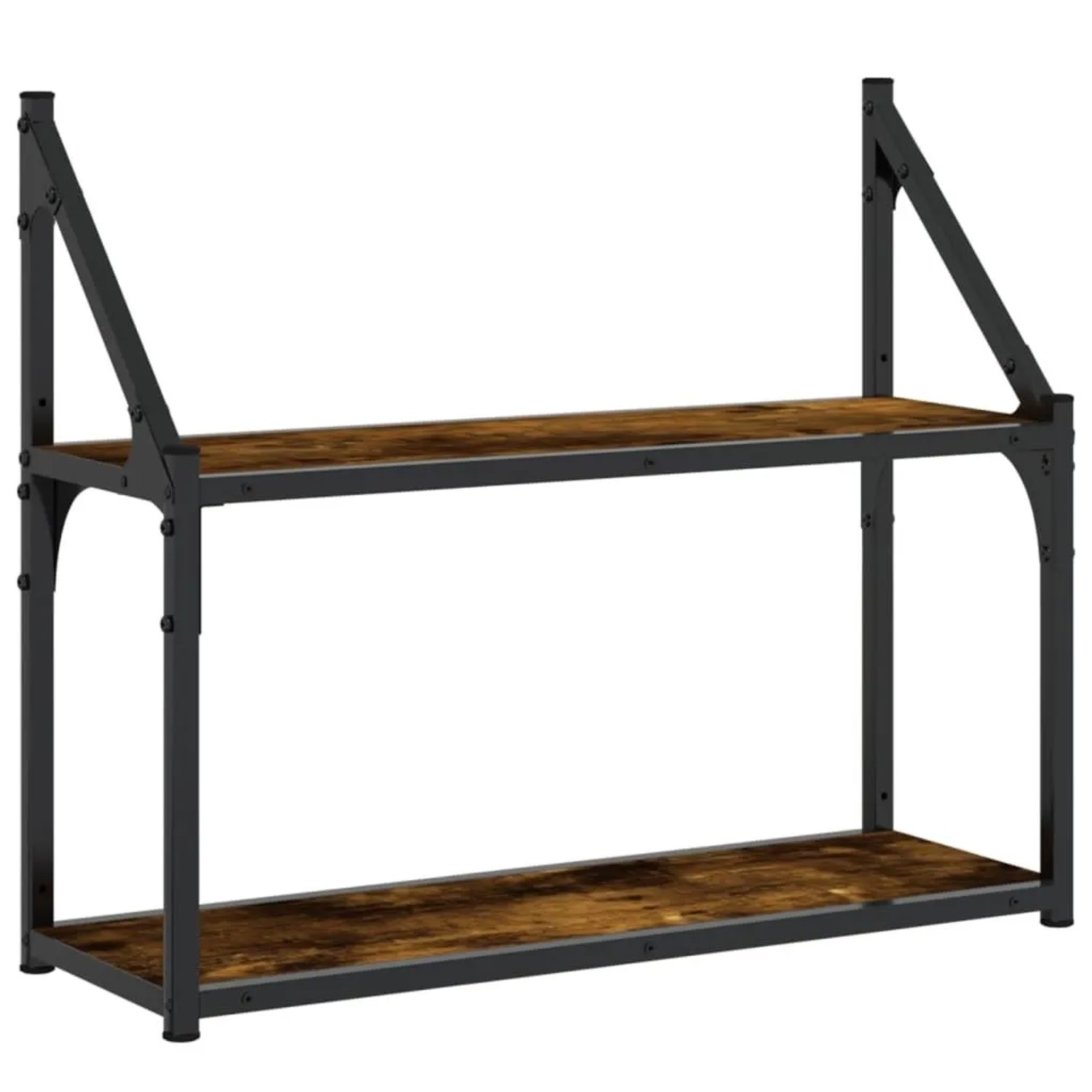 vidaXL Wandregal 2 Fächer Räuchereiche 60x21x51 cm Holzwerkstoff 835461