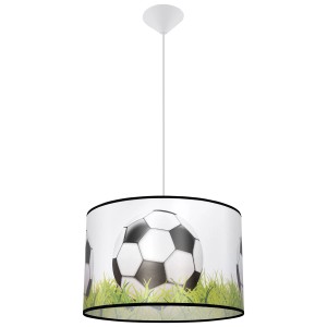 Sollux Lighting Hängeleuchte FootBall C 40 mit Fußballmotiv für Kinderzimmer.