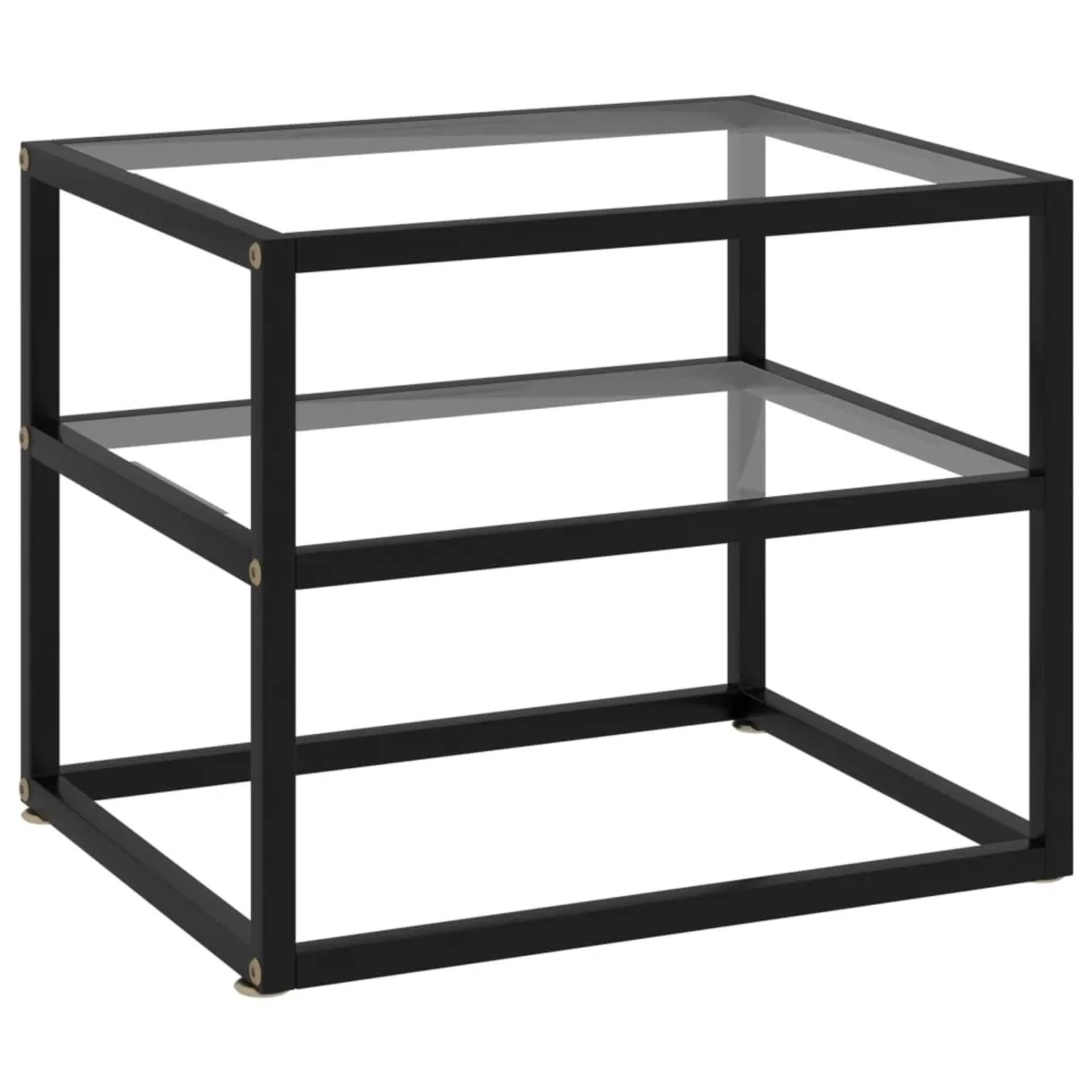 vidaXL Konsolentisch Transparent 50x40x40 cm Hartglas 322851