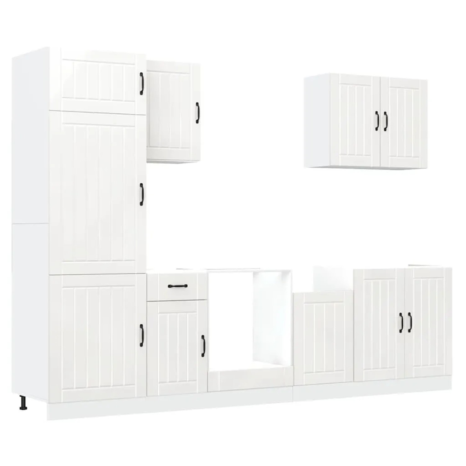 vidaXL 7 Tlg Küchenschrank-Set Lucca Weiß Holzwerkstoff 3314771 günstig online kaufen