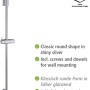 Wenko Duschstange Classic Chrom, 90 cm, aus Edelstahl mit verstellbarem Brausehalter.