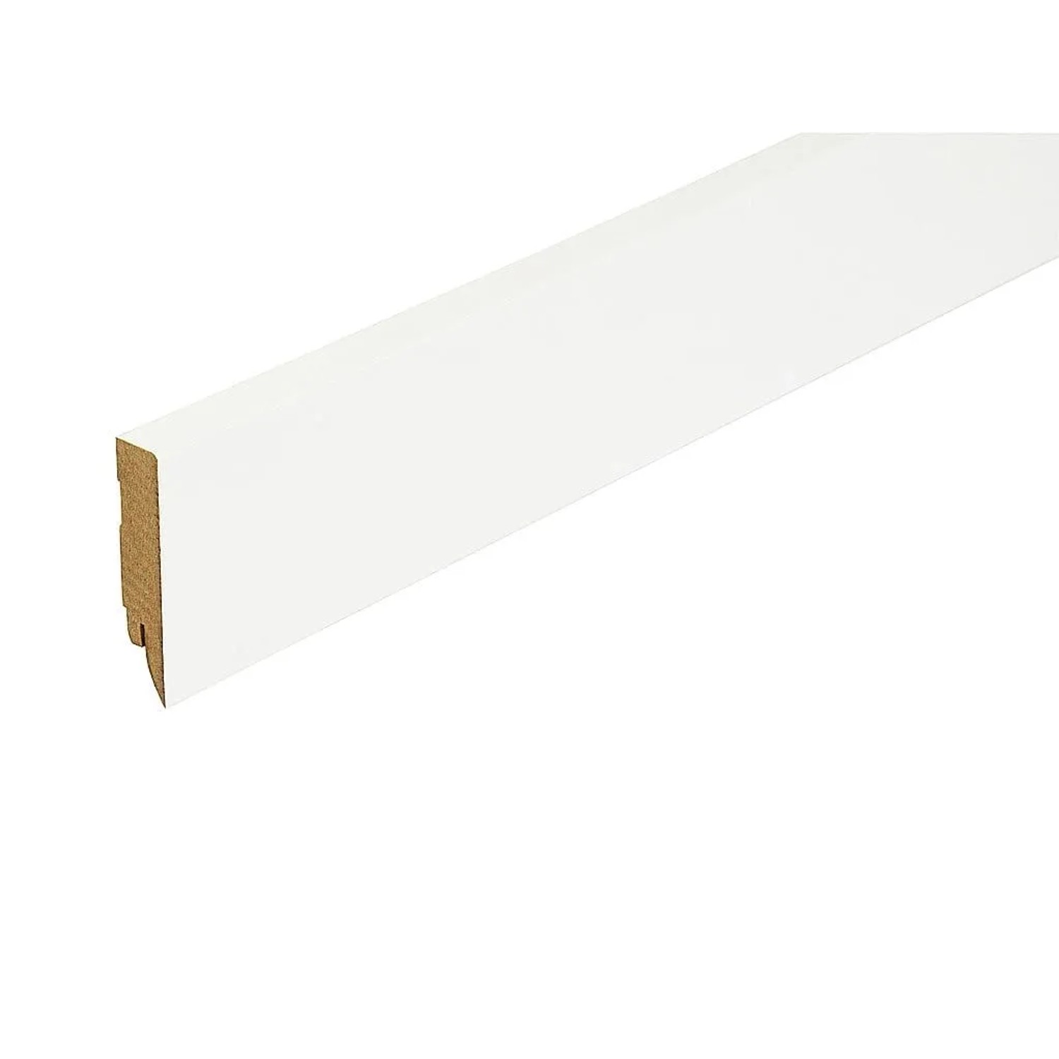 PROFI Vierkant Sockelleiste Weiß Streichfähig MDF Kern