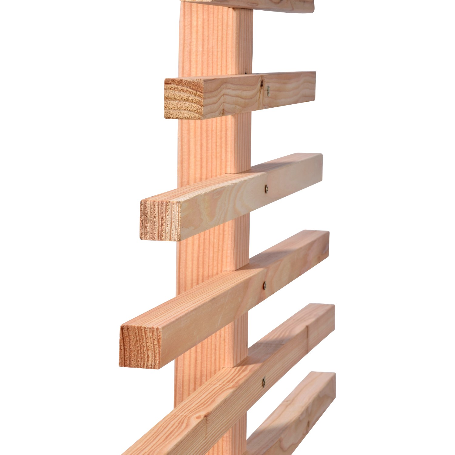 Detailansicht der Dobar Rankhilfe Blattform 160 cm aus Lärchenholz.