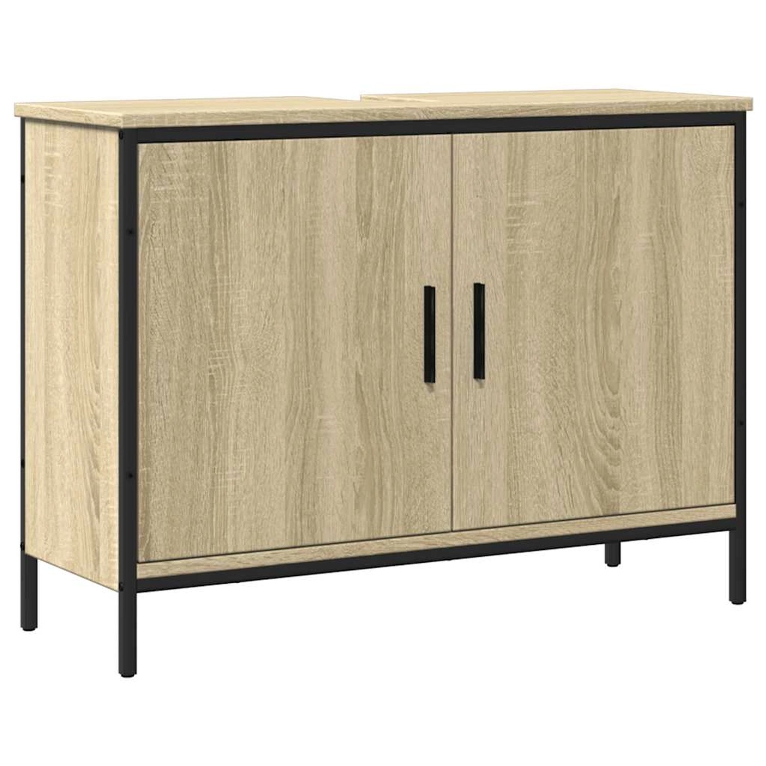 vidaXL Waschbeckenunterschrank Sonoma-Eiche 80x30x60 cm Holzwerkstoff 84245 günstig online kaufen