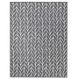 Grauer Primaflor In- & Outdoorteppich mit Strickmuster, 160x220 cm. Kurzflorteppich für Balkon und Terrasse.