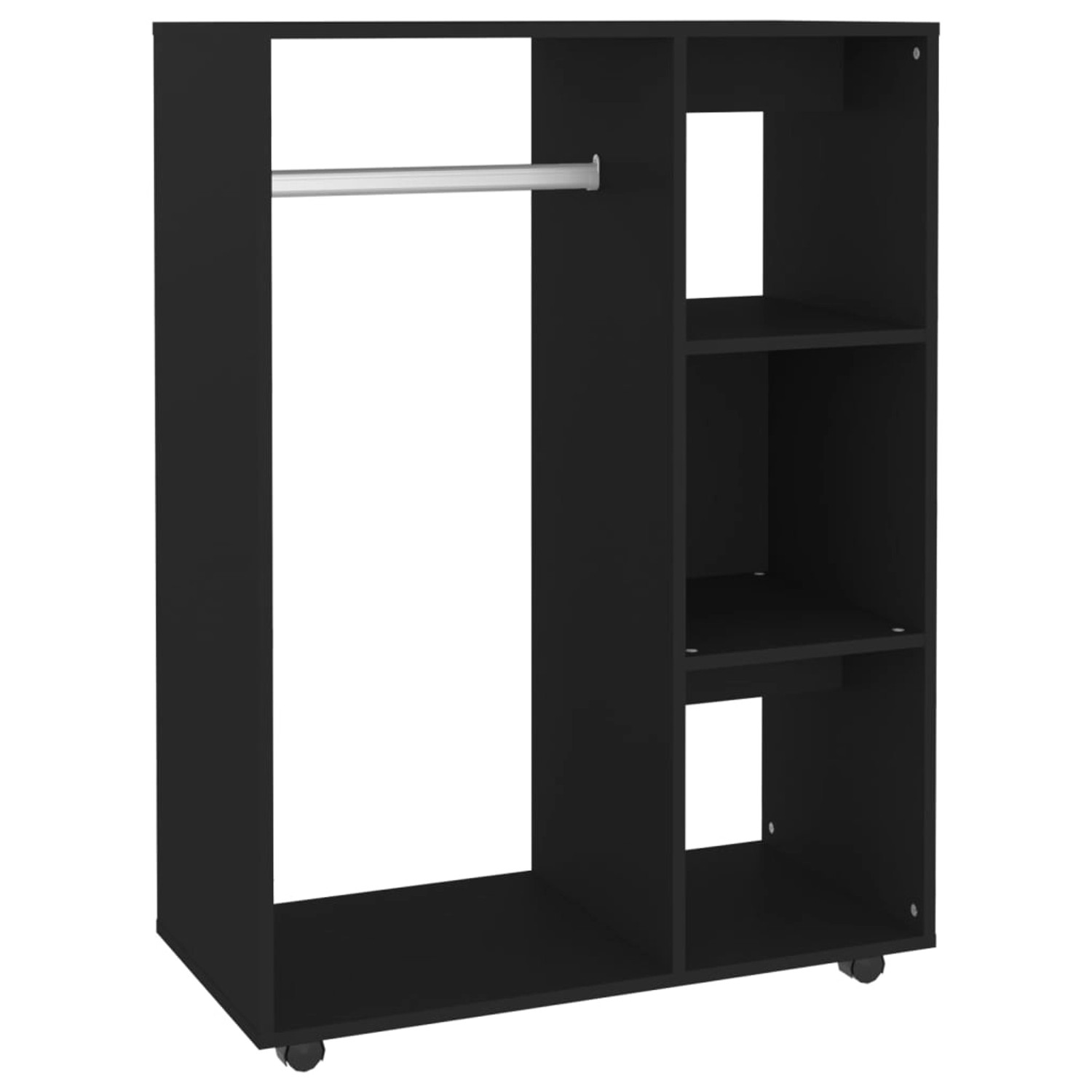 vidaXL Kleiderschrank Schwarz 80x40x110 cm Holzwerkstoff günstig online kaufen
