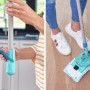 Leifheit Clean Twist M Ergo Bodenwischer-Set mit Schleuderfunktion und Wischbezug im Einsatz.