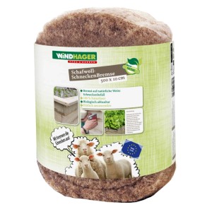 Windhager Schafwoll-Schneckenbremse, 5 m Rolle zum Schutz vor Schnecken im Garten.