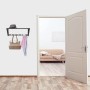 Relaxdays Wandgarderobe Stahl Schwarz mit 5 Haken und Ablage 23 cm x 65 cm x 25 cm 1,5 kg_2