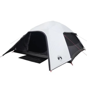 vidaXL Kuppel-Campingzelt 4 Personen Weiß Dunkel Wasserdicht 94722