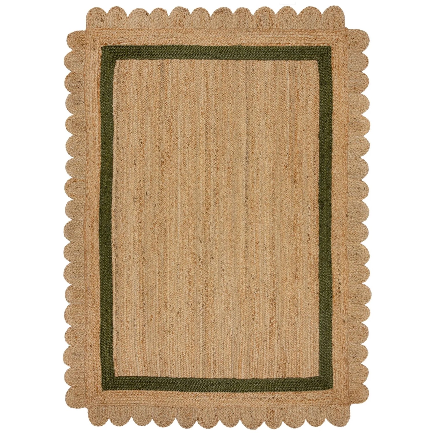 Flair Rugs Kurzflorteppich Grace 160 cm x 230 cm Naturgrün