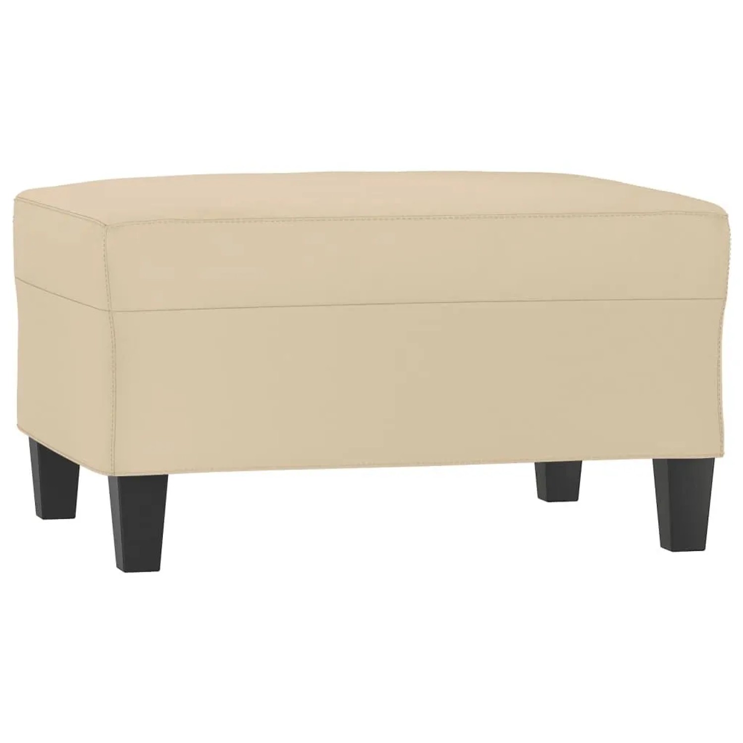 vidaXL Fußhocker Creme 70x55x41 cm Mikrofasergewebe 349365