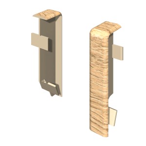 Egger Zwischenstücke Kubisch, 2er-Set, Eiche Sand Dekor für Sockelleisten