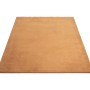 Rechteckiger, einfarbig orangefarbener Floornovo Hochflor Teppich, 340x240 cm.