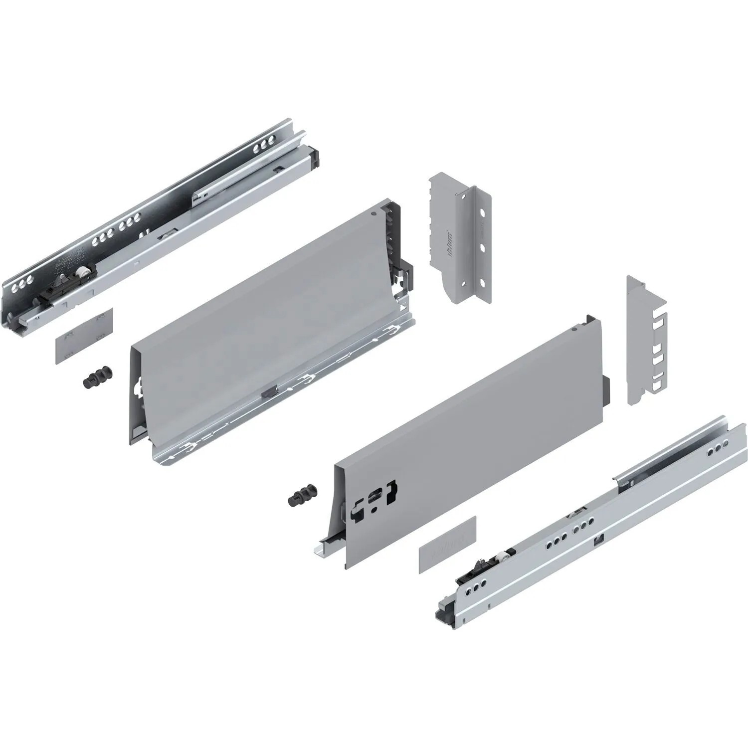 Blum Tandembox antaro K Vollauszug Blumotion 350 mm 30 kg Grau 1 Paar