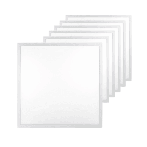 Mehrere LUXULA LED Panel Rasterleuchten, 62x62cm, neutralweiß, für Decken- und Wandmontage.