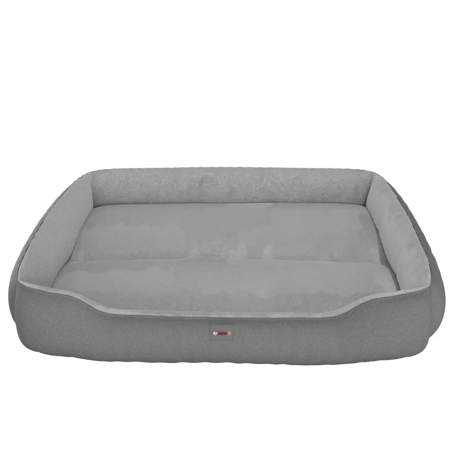 Anthrazitfarbenes Benno Hundebett Sammy, 95x75 cm, mit weichen Rändern für Hunde.