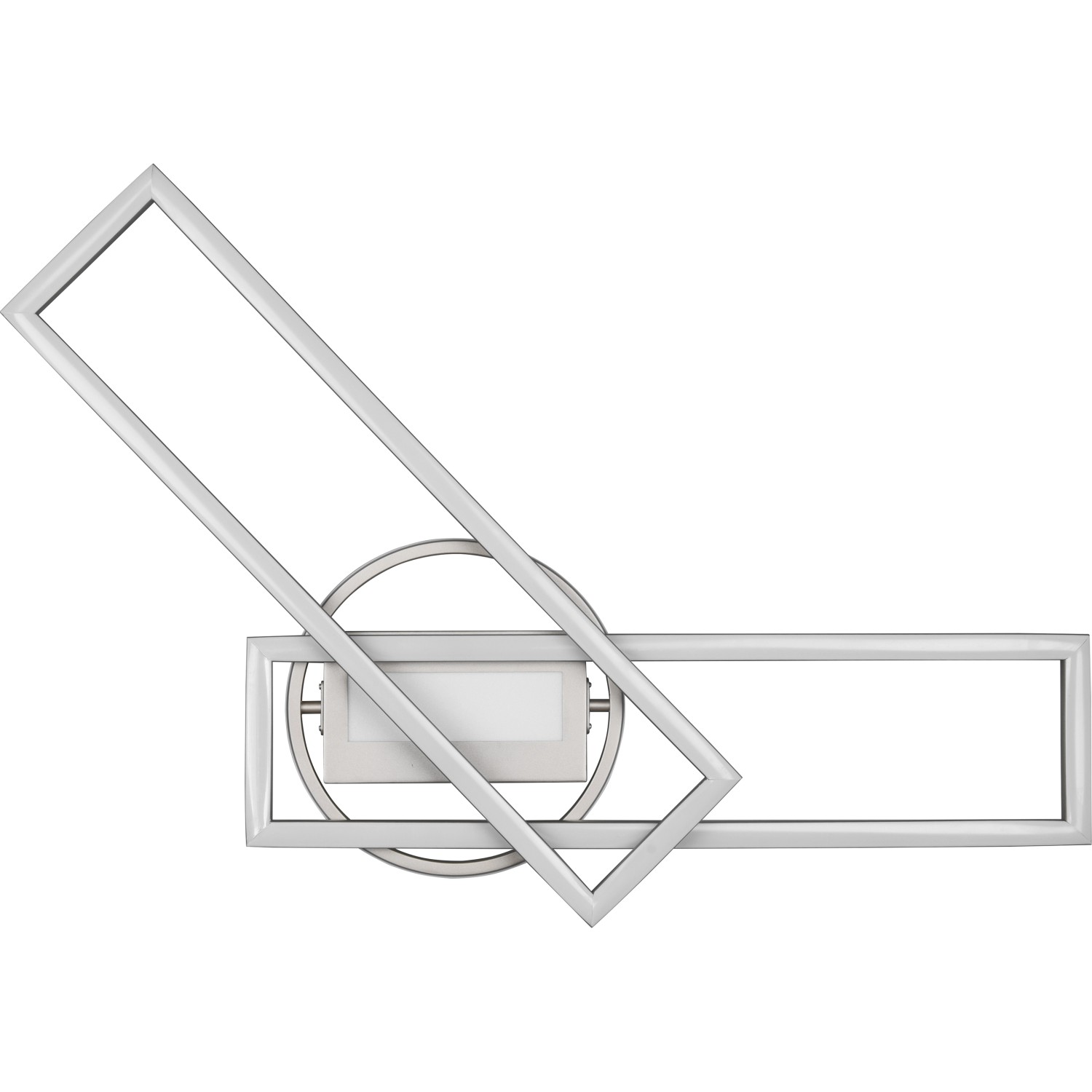 Moderne LED Deckenleuchte Twister in Nickel matt mit außergewöhnlichem Design.