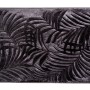 Grauer Wenko Badteppich Memory Foam Leaves (50x80 cm) mit Palmenblatt-Design.
