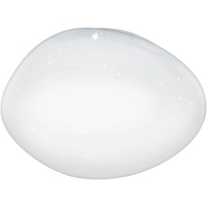 Weiße, 3-flammige Eglo LED-Deckenleuchte Sileras-Z mit Kristalleffekt für stimmungsvolle Beleuchtung.