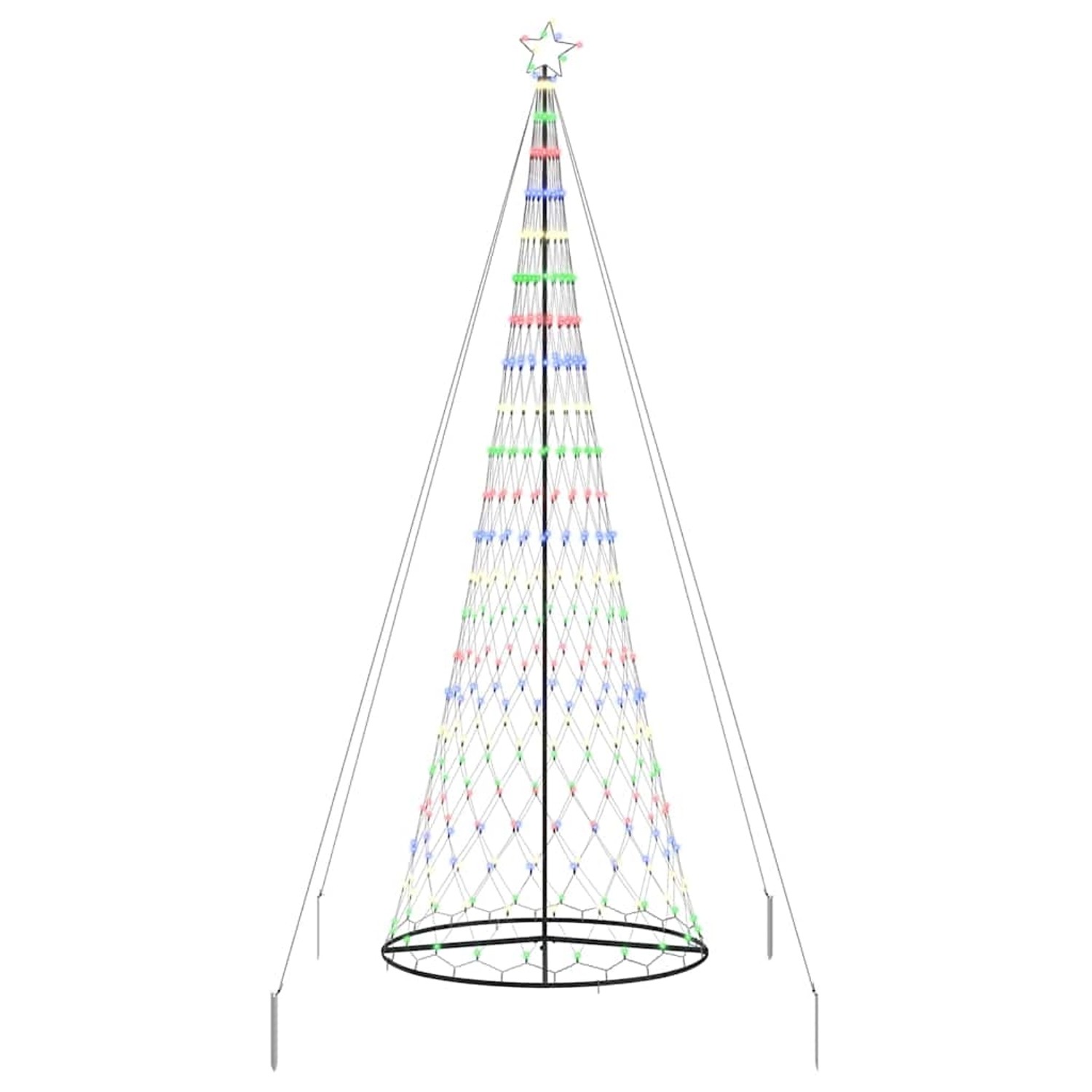 vidaXL LED Weihnachtsbaum Mehrfarbig 138,5 x 138,5 x 399 cm Metall 42018794