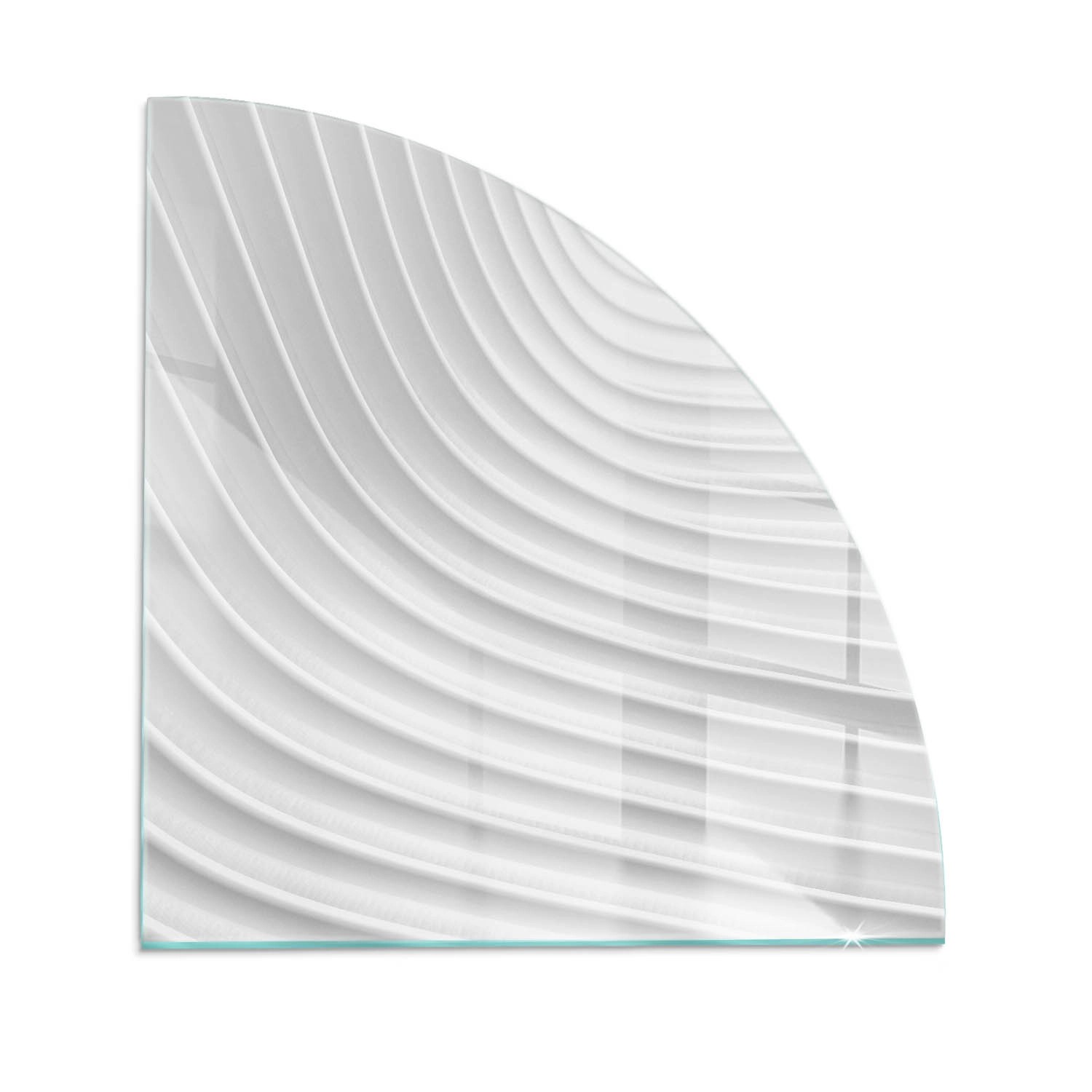 Tulup Glasplatte für Kamin Wellen Zarter Linien Bodenplatte Glas für Ofen Q günstig online kaufen