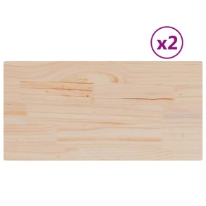 vidaXL Tischplatten 2 Stk 70x35x2,5 cm Rechteckig Massivholz Kiefer 847426