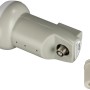 Graue Hama Antennen-Kupplung SAT Universal-Single-LNB mit Wetterschutzhülle.