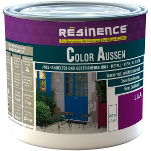 Resinence Color Aussen Lila, seidenmatter Buntlack für Aussenbereiche, 250ml Dose.