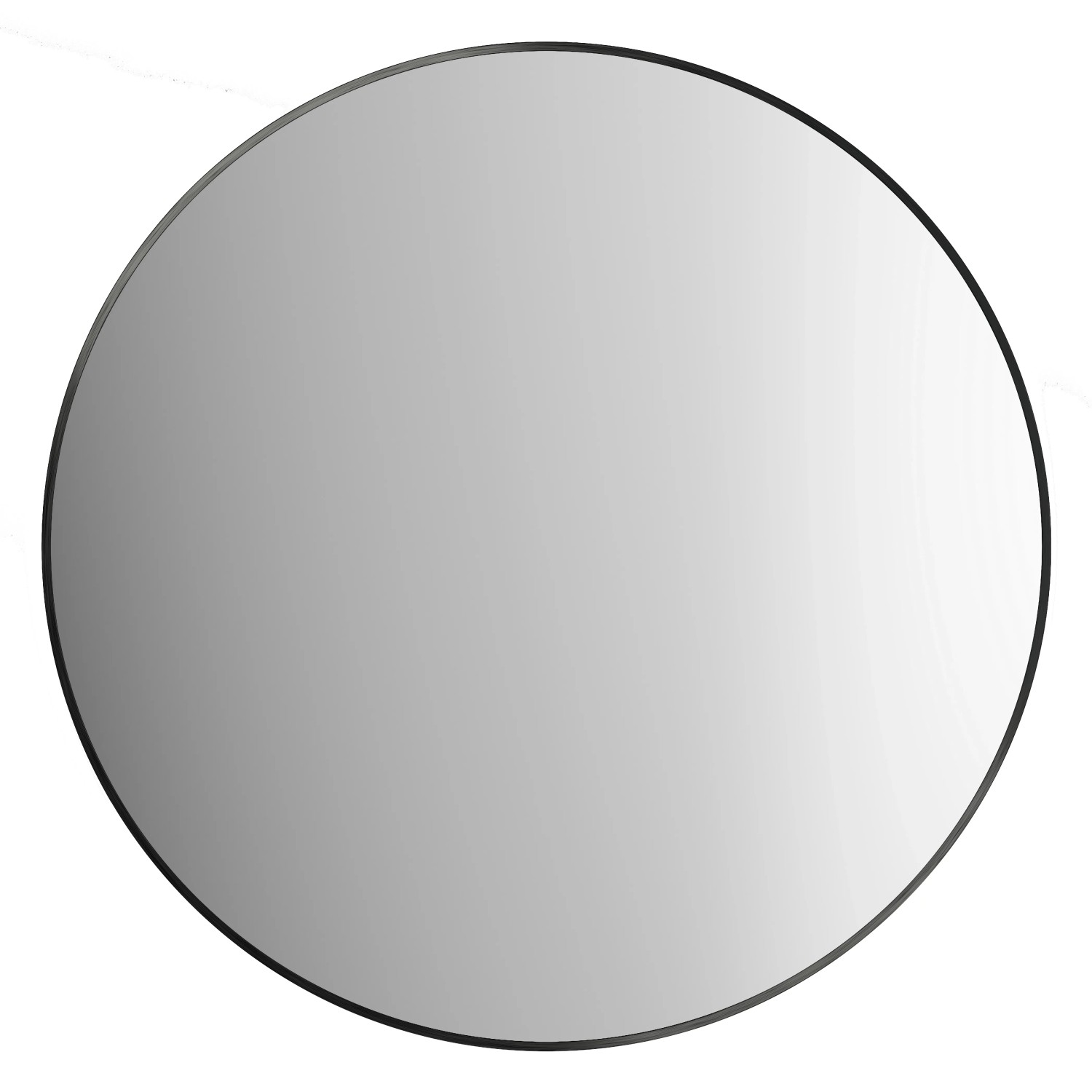 Runder DSK Designspiegel Picasso, Ø 60 cm, mit schwarzem Rahmen.