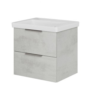 Steinkamp Waschtisch-Set Oxid Hellgrau mit Villeroy&Boch Subway 3.0 Waschtisch.