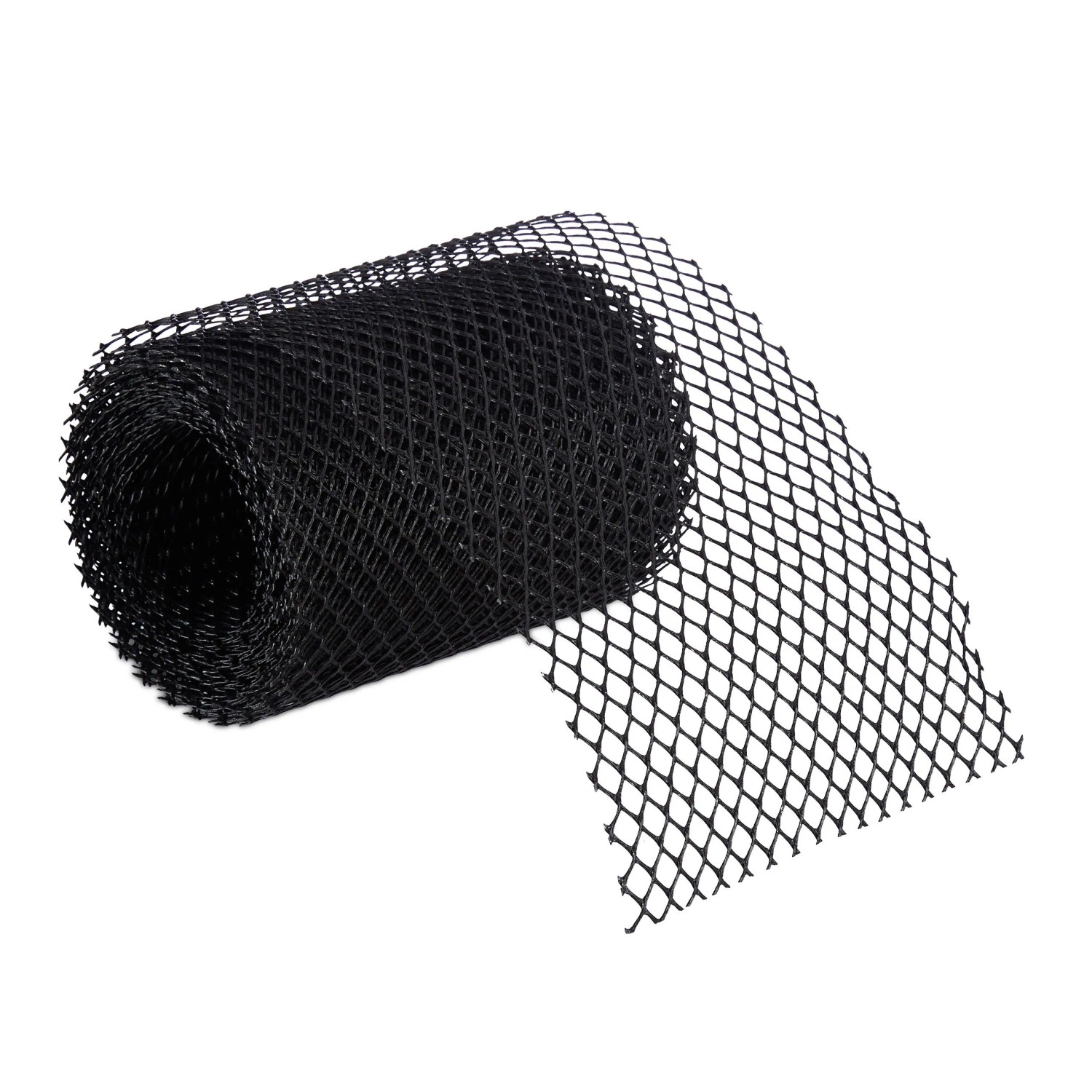 Relaxdays Dachrinnenschutzgitter Kunststoff Schwarz 15 cm x 12 m 2er Set
