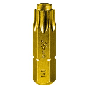 Goldfarbener Spax BITs T40, Einzelstück für Schraubarbeiten.