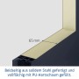 Detailaufnahme EcoStar Haustür Isopro IP 015 Dark Oak: Schnitt mit PU-Hartschaumfüllung, 65mm dick.