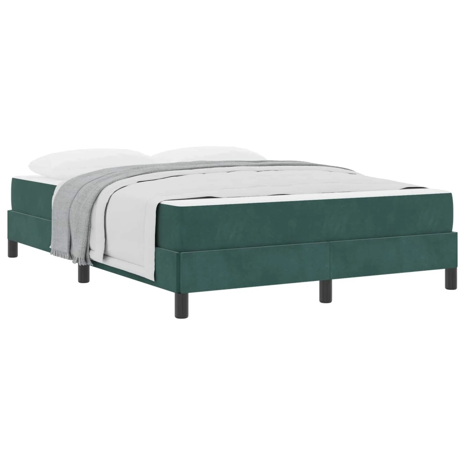 vidaXL Boxspringbett mit Matratze Dunkelgrün 160 x 220 cm Stoff 3398800 günstig online kaufen