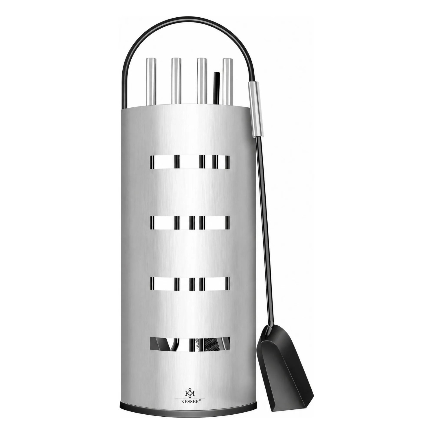 KESSER Kaminbesteck Set Kaminzubehör für Kamin Silber 5 Teilig