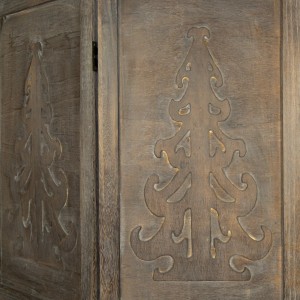 Homestyle4u 4-tlg. Paravent in Braun 160x170 cm 1361