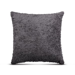 Bestlivings Kissenhülle Chenille, 50x50 cm, Anthrazit. Dekokissen für Sofa, Bett oder Gartenmöbel.