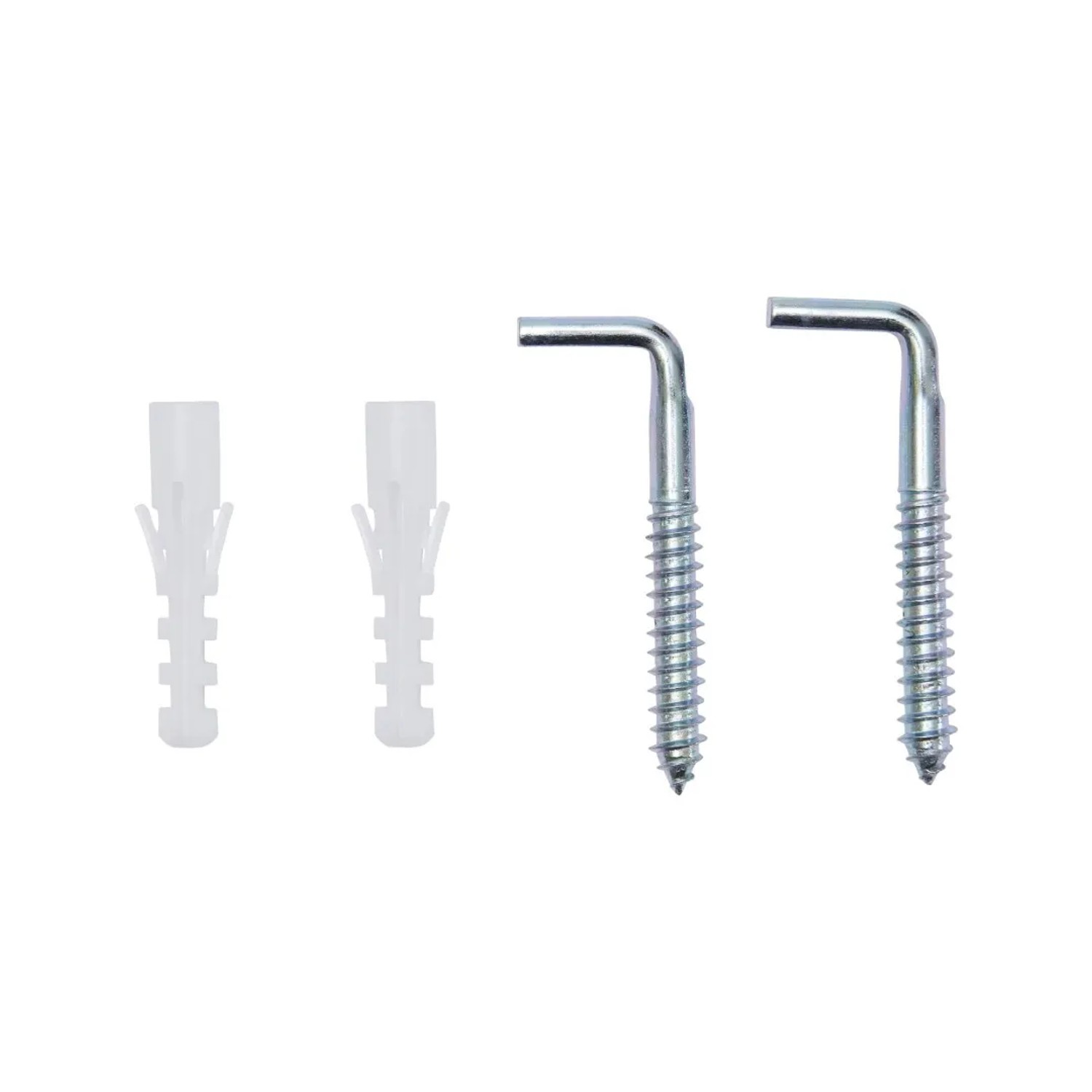 Montagematerial für Thermoflow Warmwasserspeicher: Dübel und Schraubhaken.