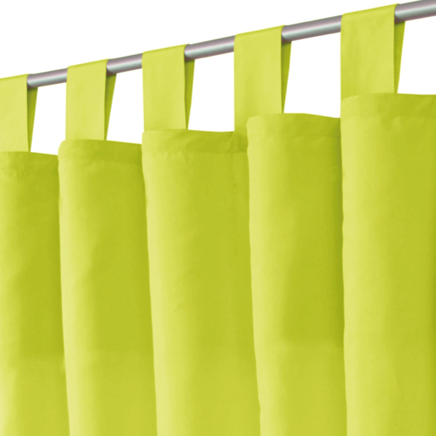 Grüner Dekoschal Ellen mit Schlaufen, 140x225 cm, für Fenstervorhänge.