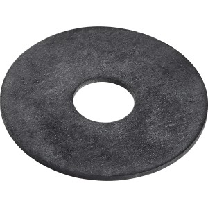 Schwarze Dichtung für Heberglocken, Ø 22 mm x Ø 72 mm, aus Gummi für WC-Spülkästen.