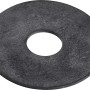 Schwarze Dichtung für Heberglocken, Ø 22 mm x Ø 72 mm, aus Gummi für WC-Spülkästen.