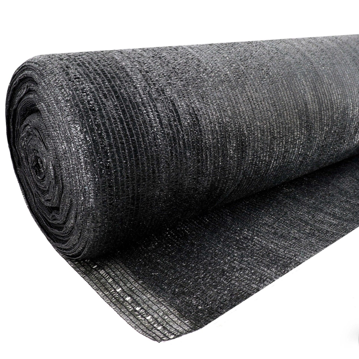 Aquagart Schattiernetz 2m breit, 20m Rolle, Wind- und Sichtschutz für Zäune, schwarz.