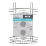 MSV Eck-Duschregal Mega Ventouses aus Stahl, Chrom, zur einfachen Anbringung ohne Bohren.