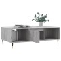 vidaXL Couchtisch Grau Sonoma mit Fächern, 104x60x35 cm, aus Holzwerkstoff.