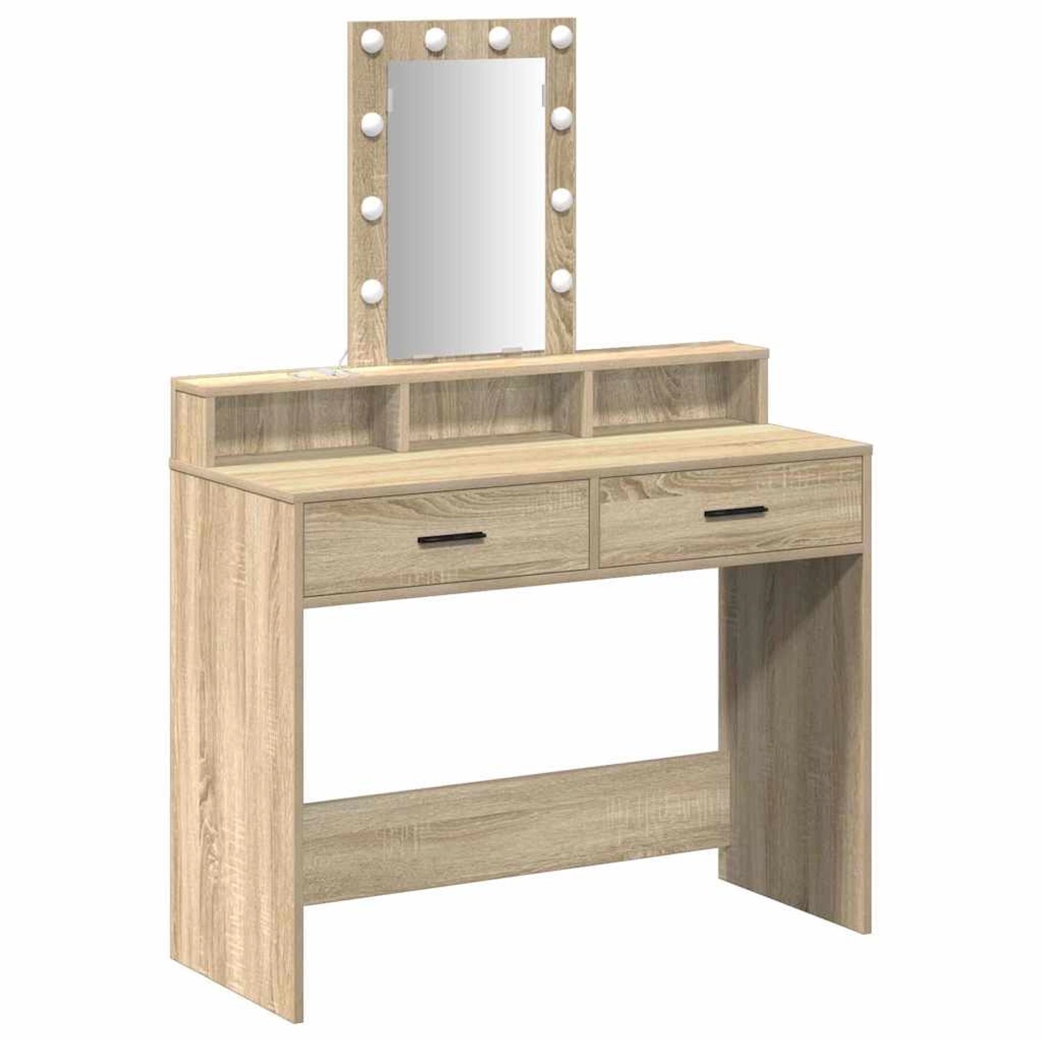 vidaXL Schminktisch mit Speicher Braun 100 x 41 x 140 cm Holzwerkstoff 8651 günstig online kaufen