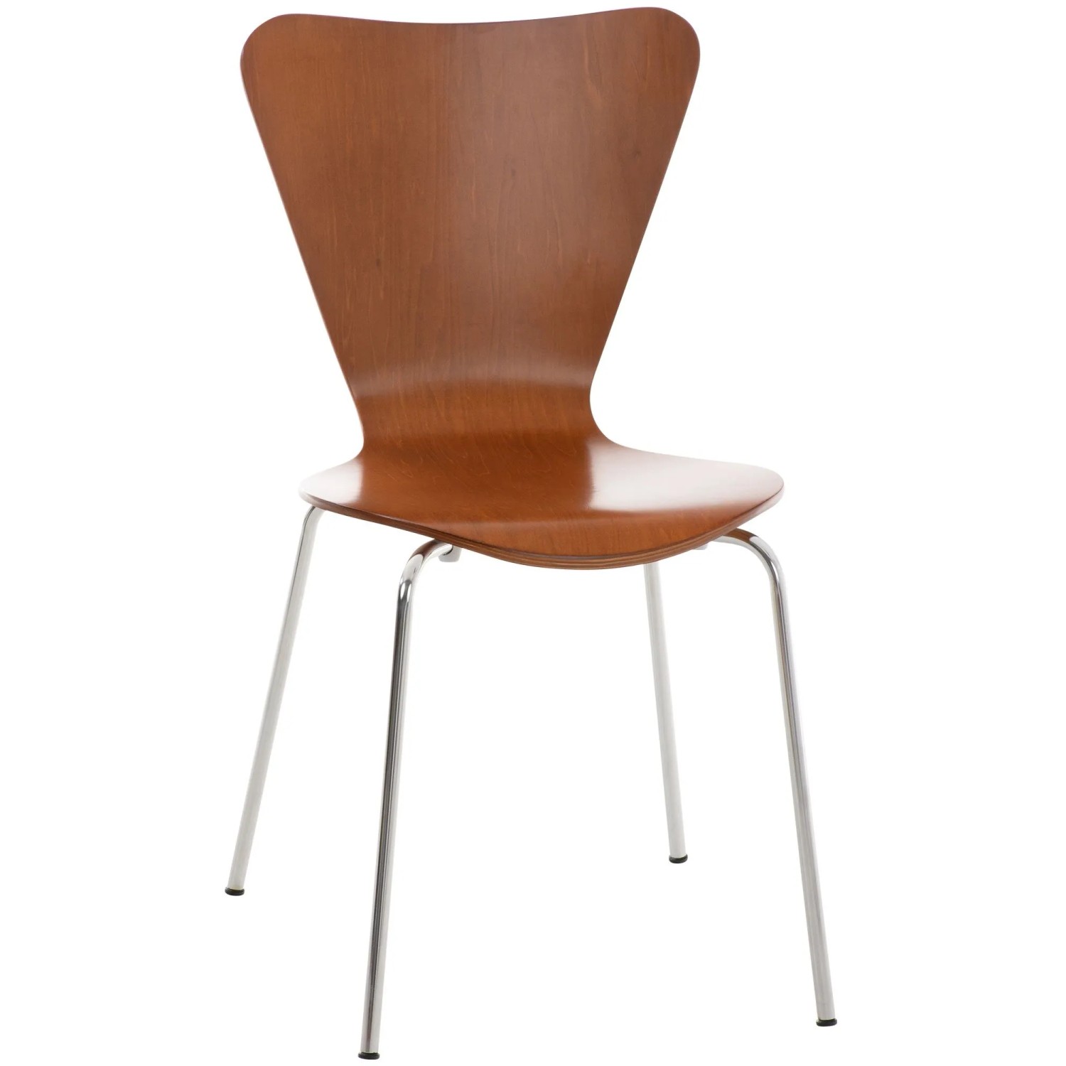 DELUKE Besucherstuhl BERLIN Holz Braun 45x49x85cm Konferenzstuhl Wartezimme günstig online kaufen