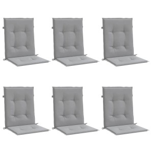 vidaXL Gartenstuhlauflagen für Niedriglehner 6 Stk Grau Oxford-Gewebe 314132