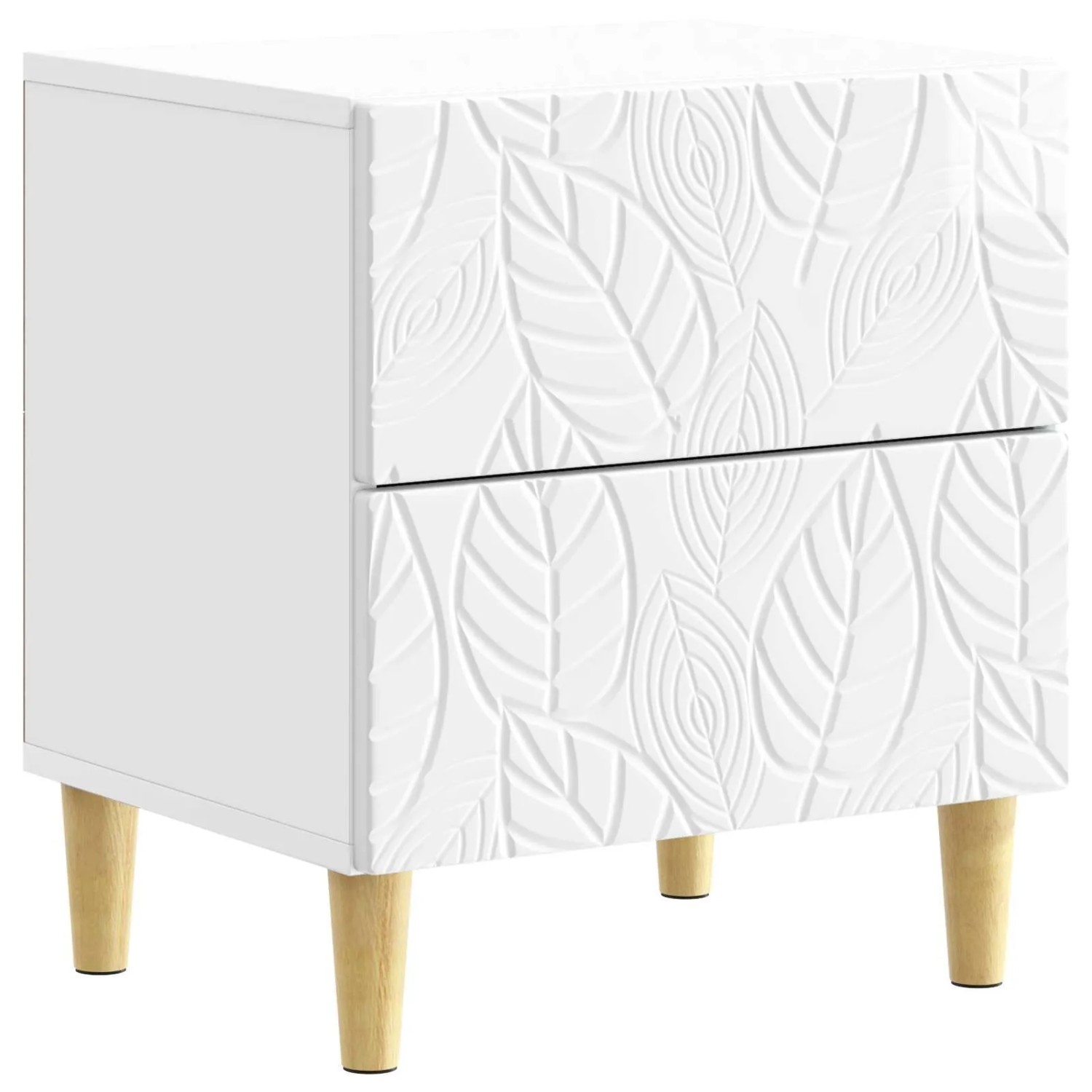 vidaXL Nachttisch Hochglanz Weiß 43 x 34,5 x 48 cm Holzwerkstoff 894993